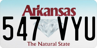 AR license plate 547VYU