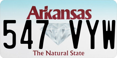 AR license plate 547VYW