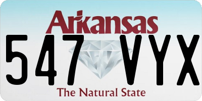 AR license plate 547VYX