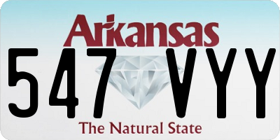 AR license plate 547VYY