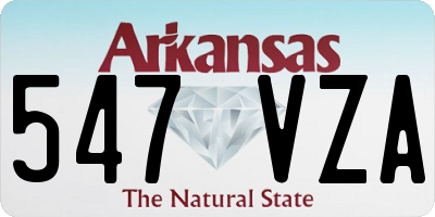 AR license plate 547VZA