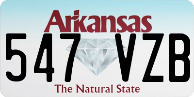 AR license plate 547VZB