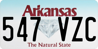 AR license plate 547VZC