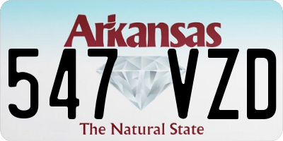 AR license plate 547VZD