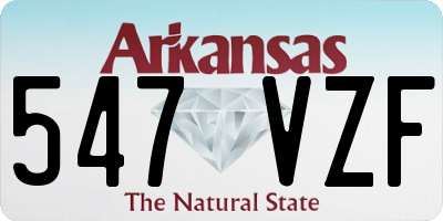 AR license plate 547VZF