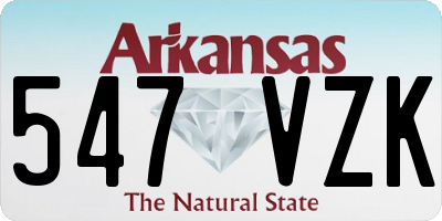 AR license plate 547VZK