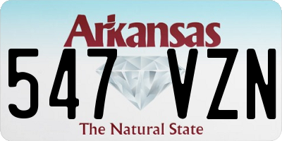 AR license plate 547VZN