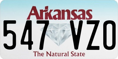 AR license plate 547VZO