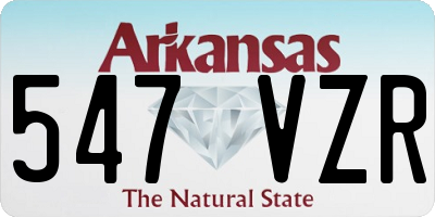 AR license plate 547VZR