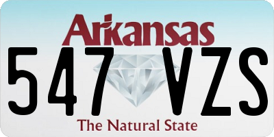 AR license plate 547VZS