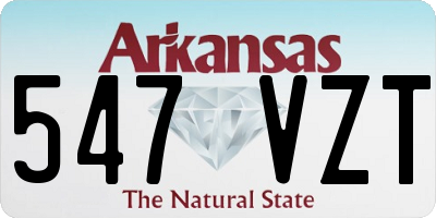 AR license plate 547VZT