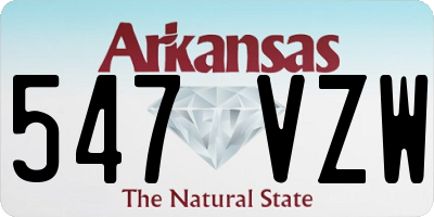 AR license plate 547VZW