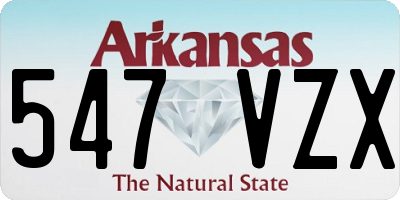AR license plate 547VZX