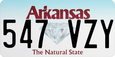 AR license plate 547VZY