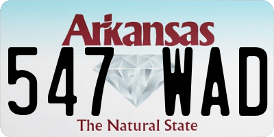 AR license plate 547WAD