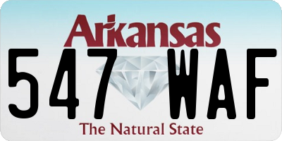 AR license plate 547WAF