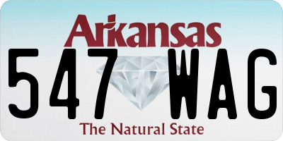 AR license plate 547WAG