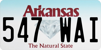 AR license plate 547WAI