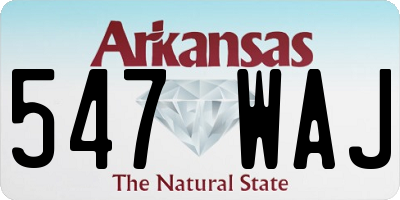 AR license plate 547WAJ