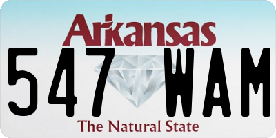 AR license plate 547WAM