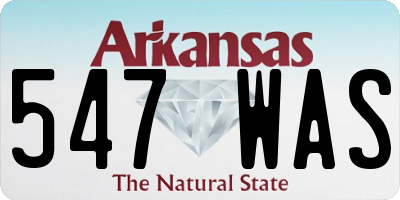 AR license plate 547WAS