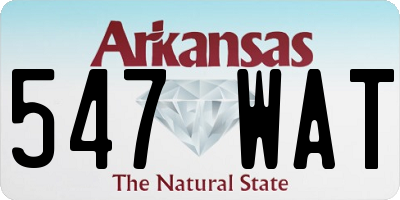 AR license plate 547WAT