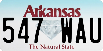 AR license plate 547WAU