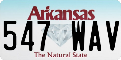 AR license plate 547WAV