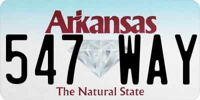 AR license plate 547WAY