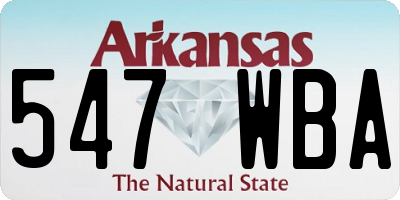 AR license plate 547WBA