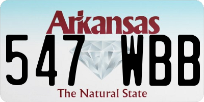 AR license plate 547WBB