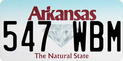 AR license plate 547WBM