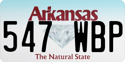 AR license plate 547WBP