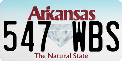 AR license plate 547WBS