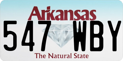 AR license plate 547WBY