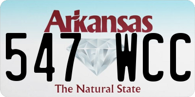 AR license plate 547WCC