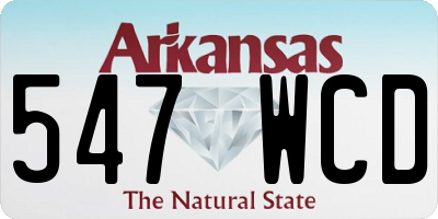 AR license plate 547WCD