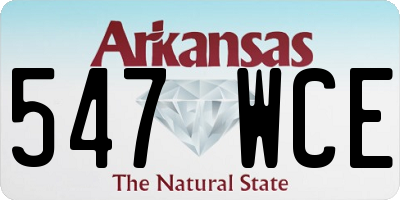 AR license plate 547WCE