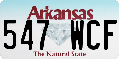 AR license plate 547WCF