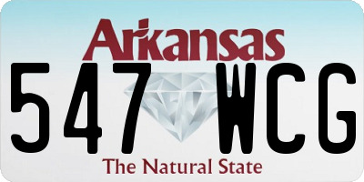 AR license plate 547WCG