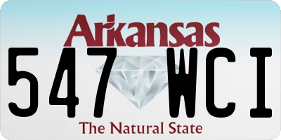 AR license plate 547WCI