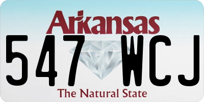 AR license plate 547WCJ