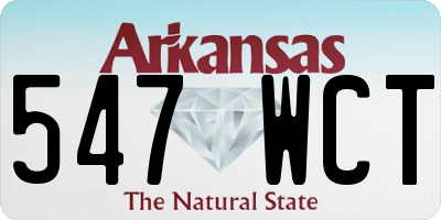 AR license plate 547WCT