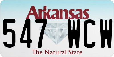 AR license plate 547WCW
