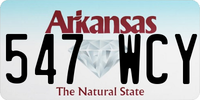 AR license plate 547WCY