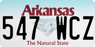 AR license plate 547WCZ