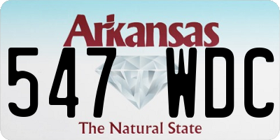 AR license plate 547WDC