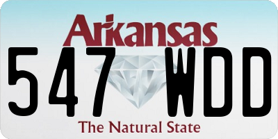 AR license plate 547WDD