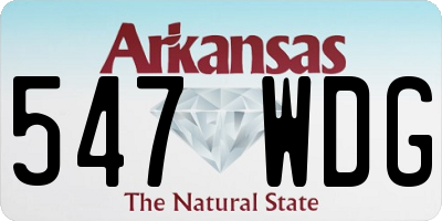 AR license plate 547WDG