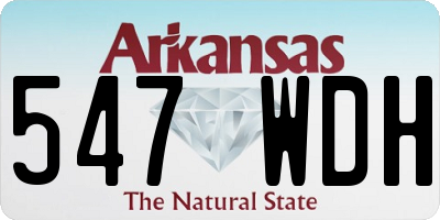 AR license plate 547WDH